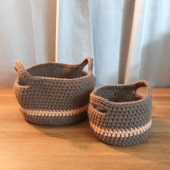Hand Crafted Other - Storage Basket Set Of 2